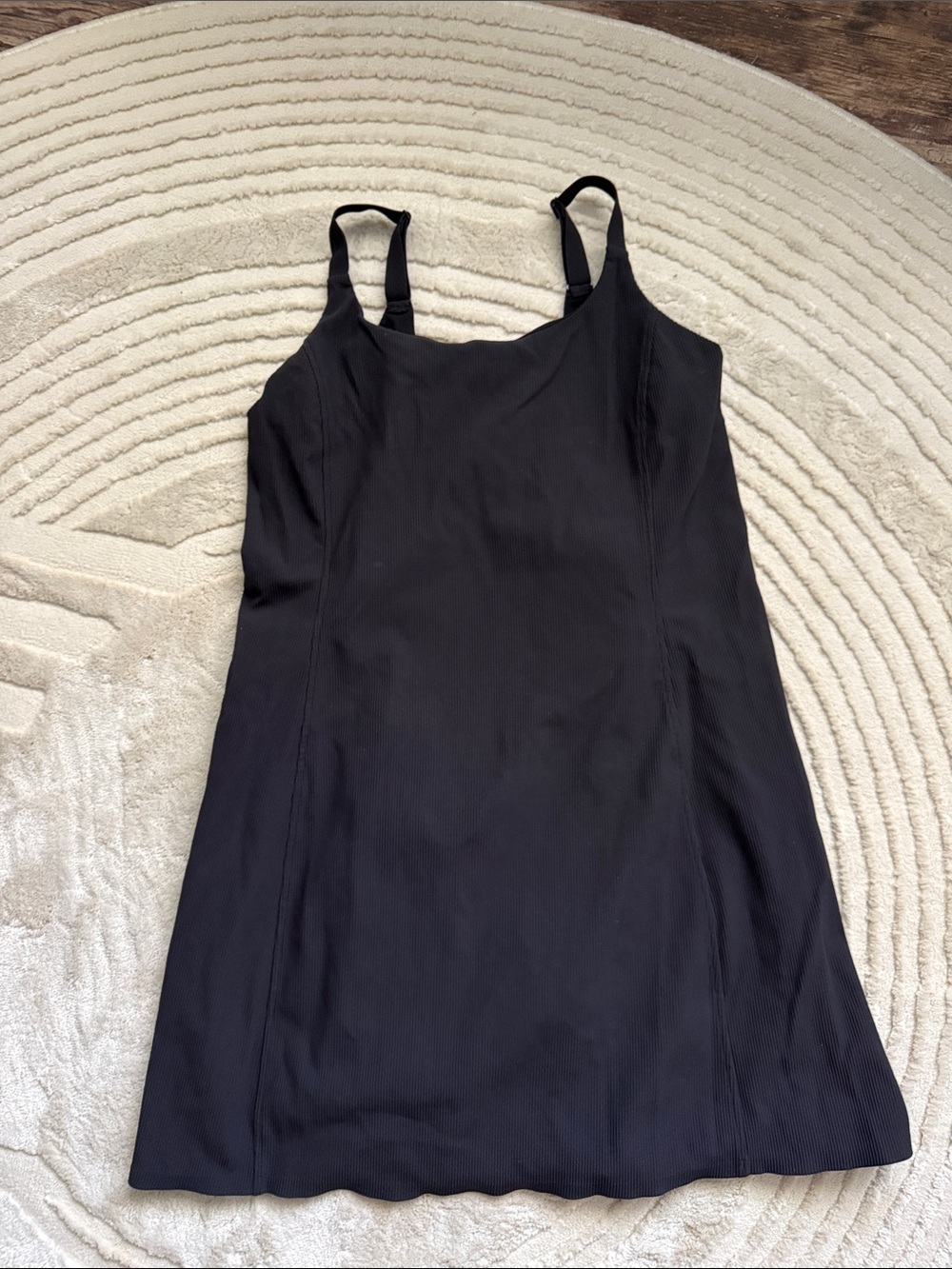 SPANX Black Athletic Top with Ribbed Collar